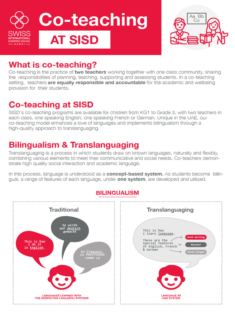 Co-Teaching for Bilingual Learning at SISD | PDF | Multilingualism ...