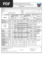 Bulletin Scolaire Primaire RDC 2025 | PDF