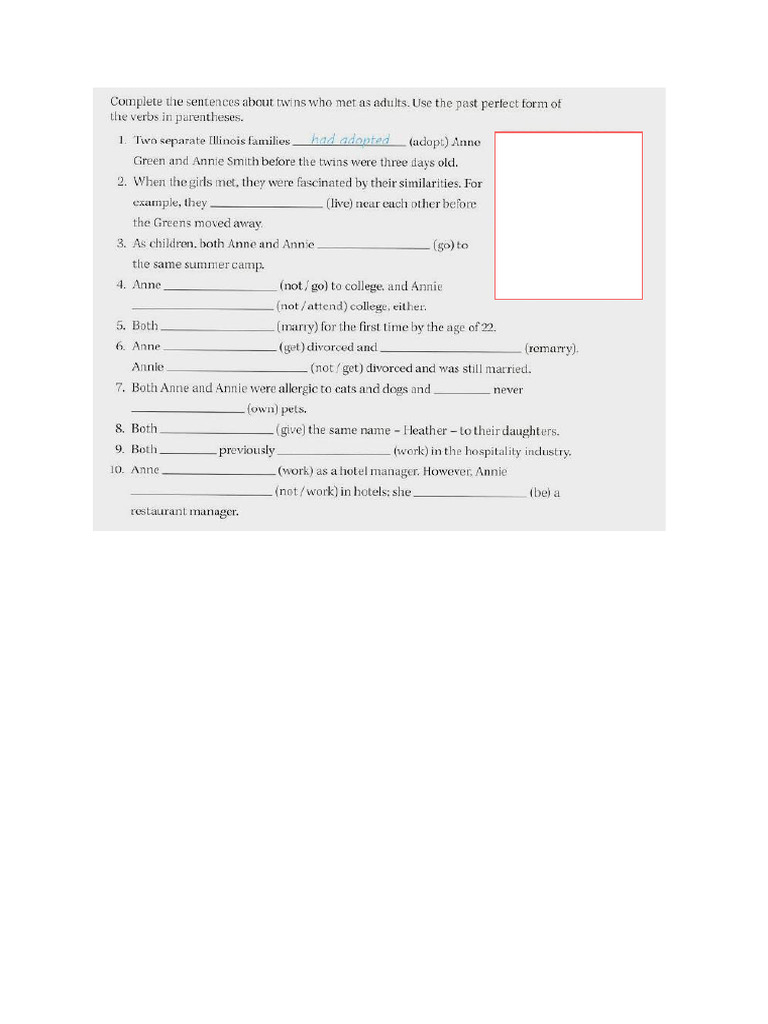 Past Perfect Extra Practice Sheet | PDF