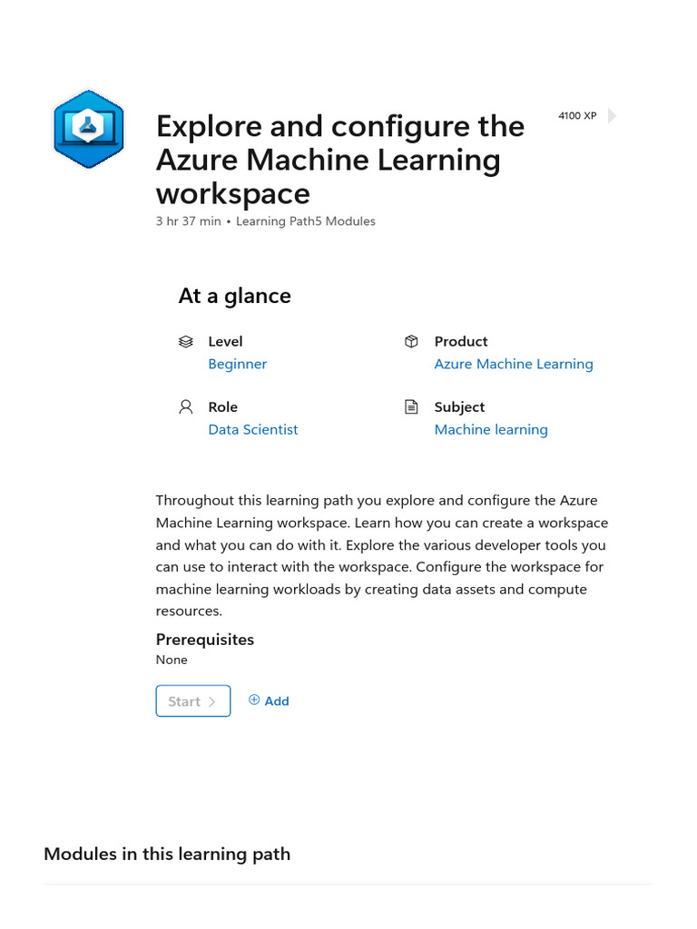 Configuring Azure ML Workspace Essentials | PDF | Machine Learning ...