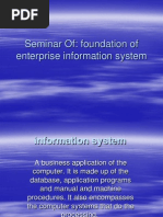 Seminar Of: Foundation of Enterprise Information System