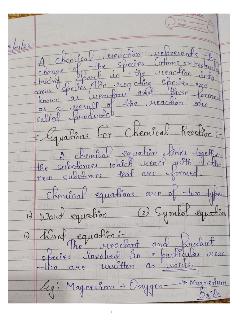 Chemistry Ch-1 Notes | PDF