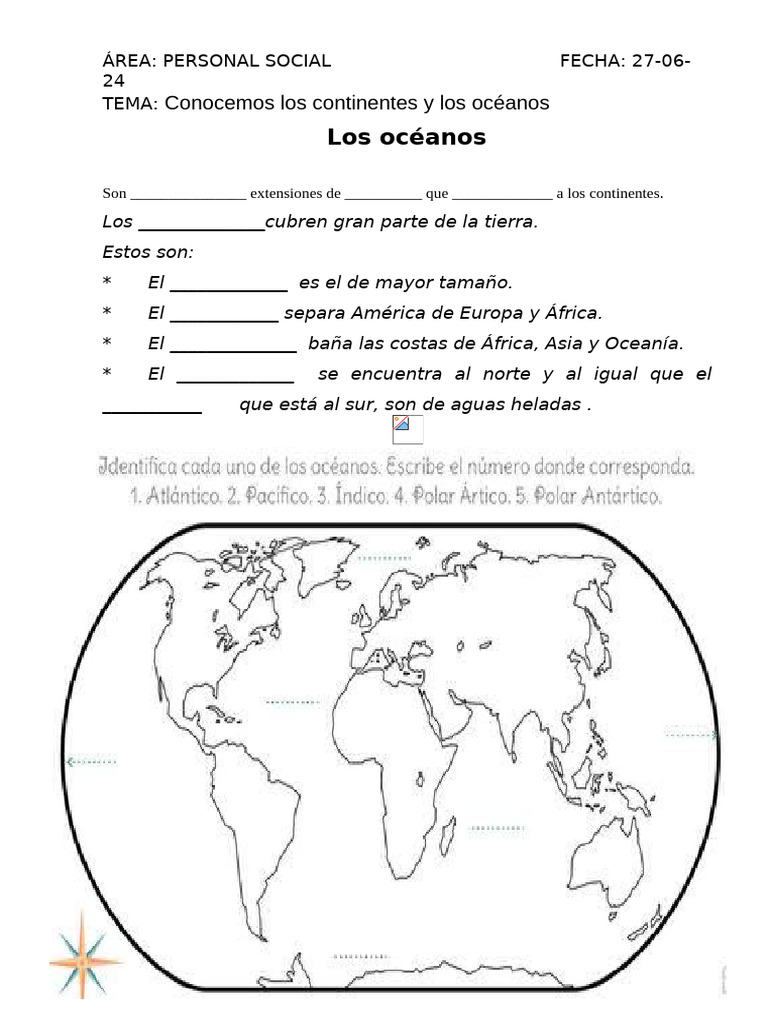 Los Oceanos Para Segundo de Primaria | PDF