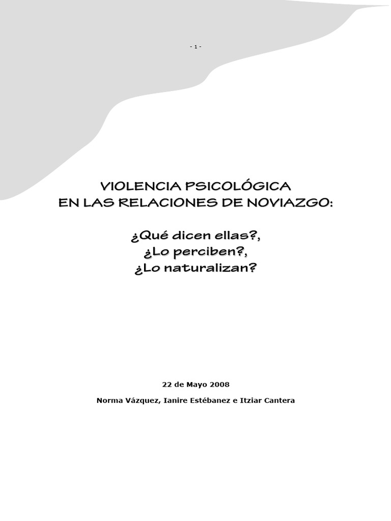Violencia en Relaciones de Pareja | PDF | Violencia | Juventud