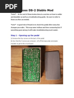 Boss DS-2 Diablo Mod: Step 1 - Opening Up The Pedal