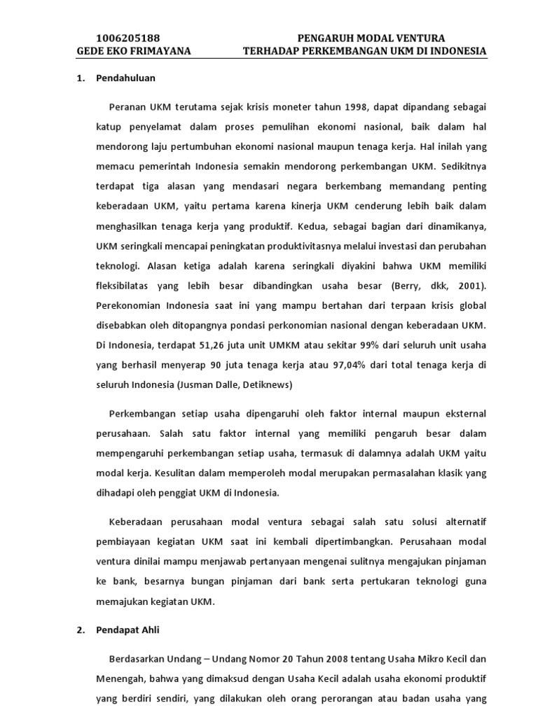 Ukm Modal Ventura