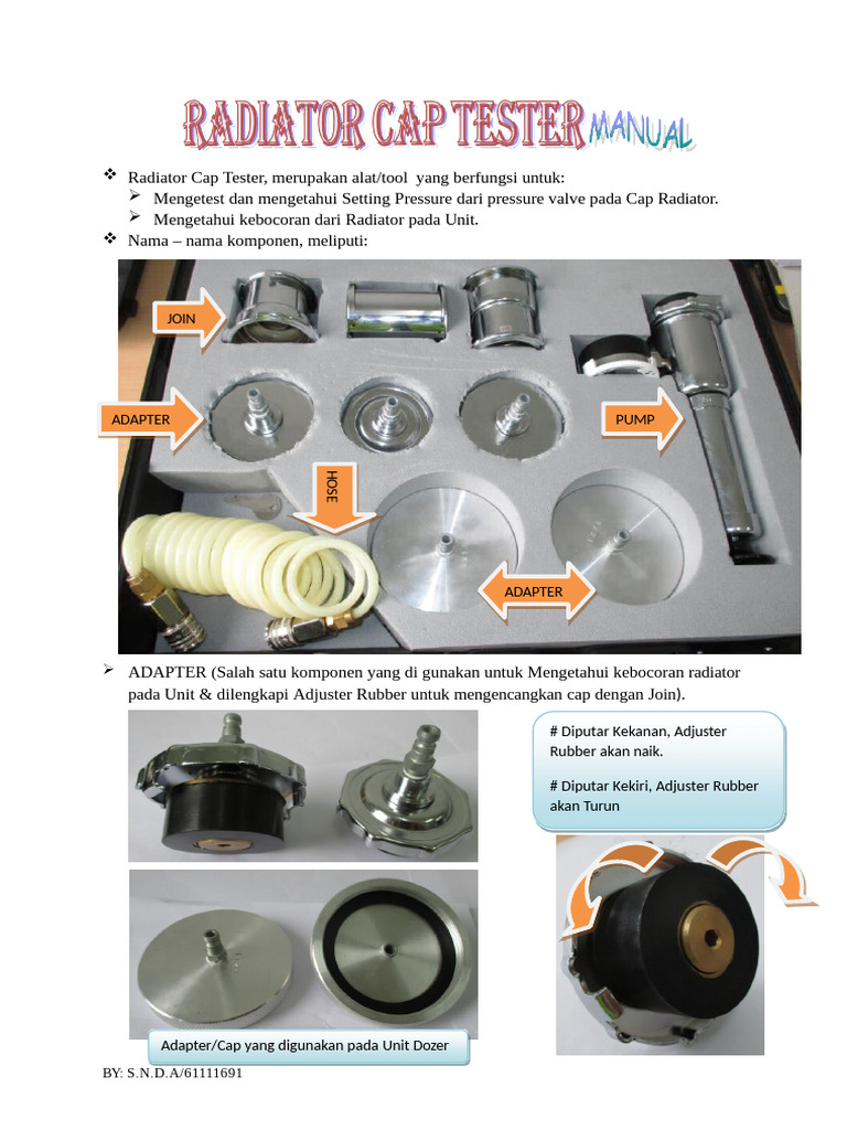Uji Tekanan dan Kebocoran Radiator | PDF