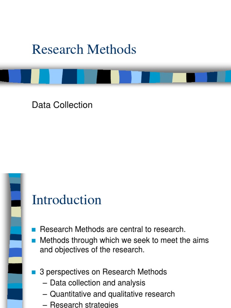 Research Methods Data Collection PDF Qualitative Research