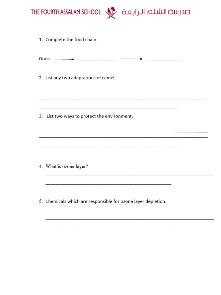 Unit 3 Adaptation Practice Worksheet | PDF