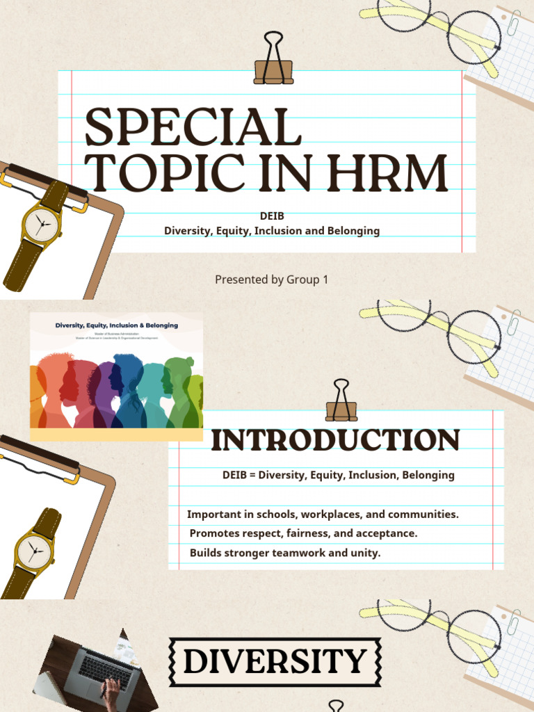 DEIB in HRM: Diversity, Equity, Inclusion | PDF | Diversity (Business ...