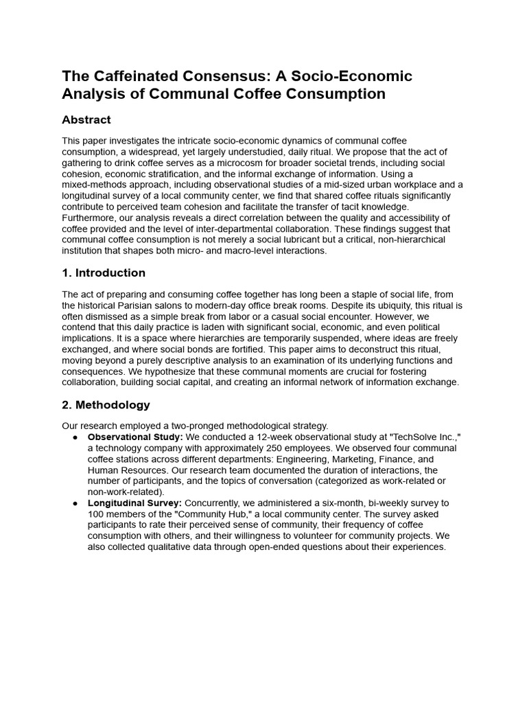 The Caffeinated Consensus | PDF | Coffee | Social Capital