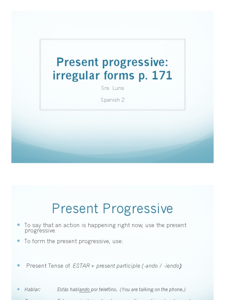 3B Present Progressive | PDF