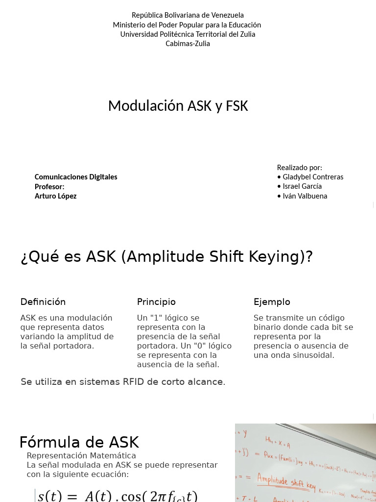 Modulacion Digital ASK y FSK | PDF | Protocolos de capa física ...