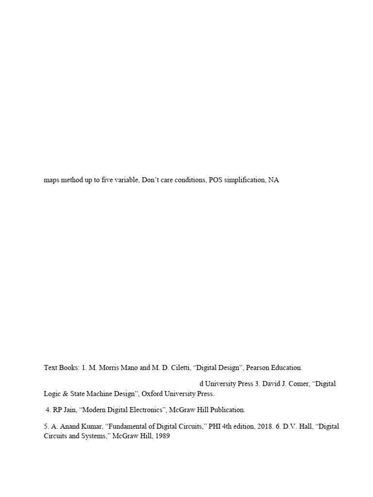 Digital Electronics Course Overview | PDF
