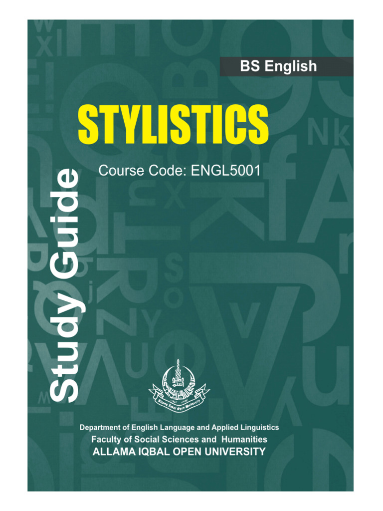 Stylistics Study Guide for BS English | PDF | Linguistics | Analysis