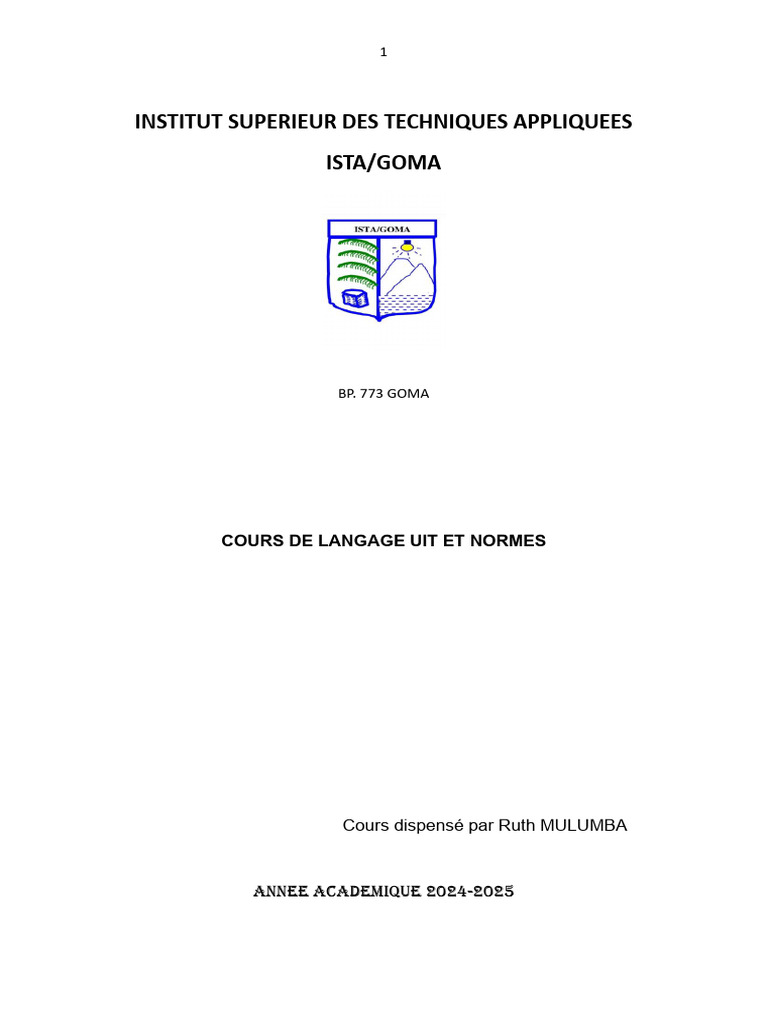 Cours sur les normes UIT et télécommunications | PDF | Union ...