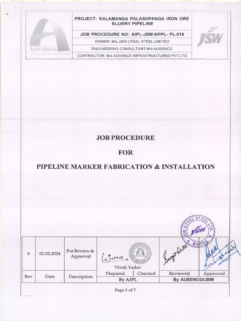 Permanant Marker Fabrication & Installation | PDF