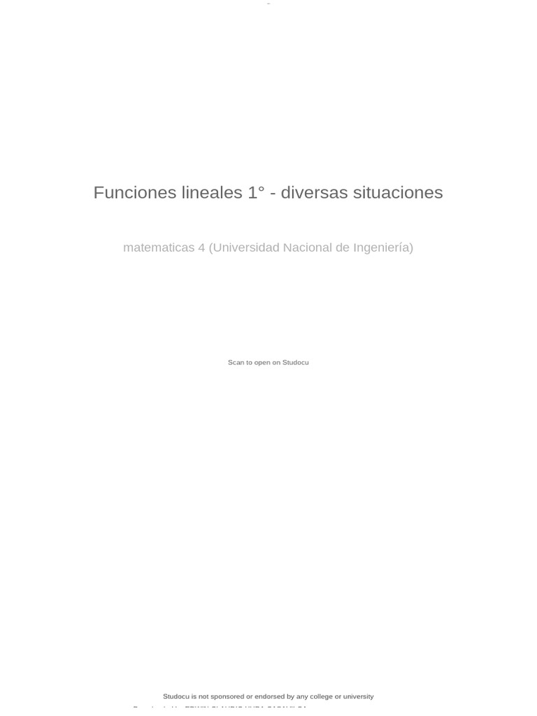 Funciones Lineales en Situaciones Cotidianas | PDF | Función (Matemáticas)
