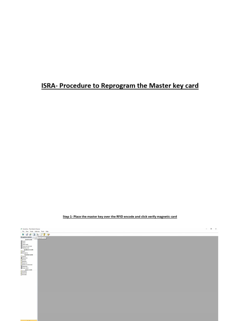 Reprogram Master Key Card Guide | PDF