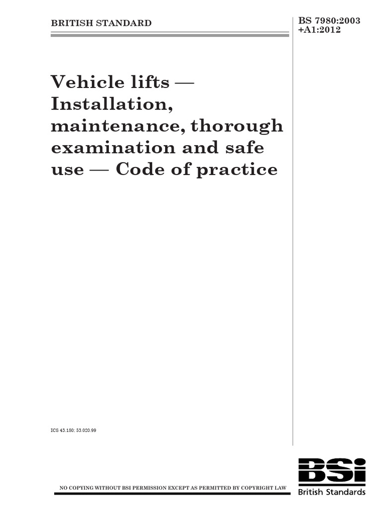 Vehicle Lifts - Installation, Maintenance, Thorough Examination and ...