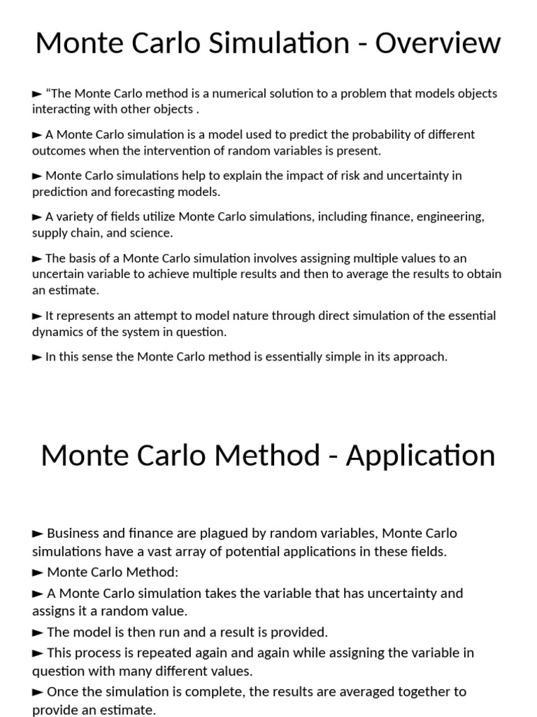 Monte Carlo Simulation | PDF | Monte Carlo Method | Simulation