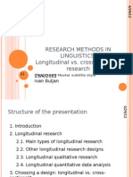 Longitudinal and Cross-Sectional Research