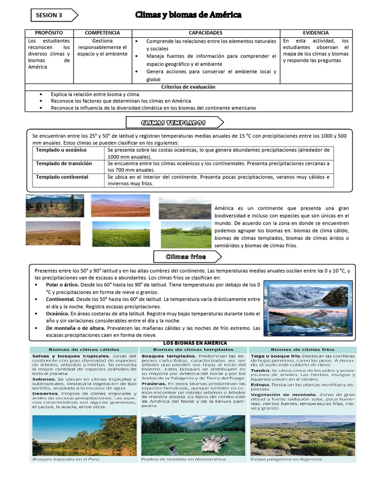 Diversidad Climática y Biomas en América | PDF | Clima | Clima templado