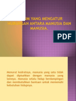 Hukum Yang Mengatur Hubungan Antara Manusia Dan Manusia, Manusia DG Alam