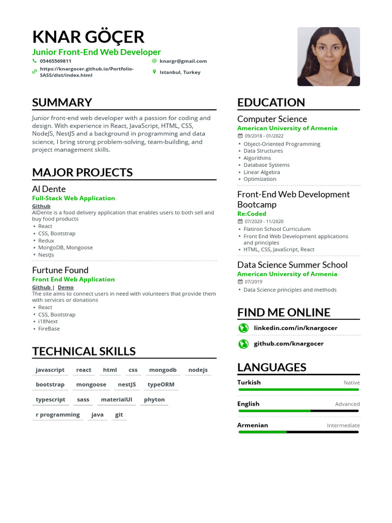 Junior Front-End Developer Portfolio | PDF | Web Development ...