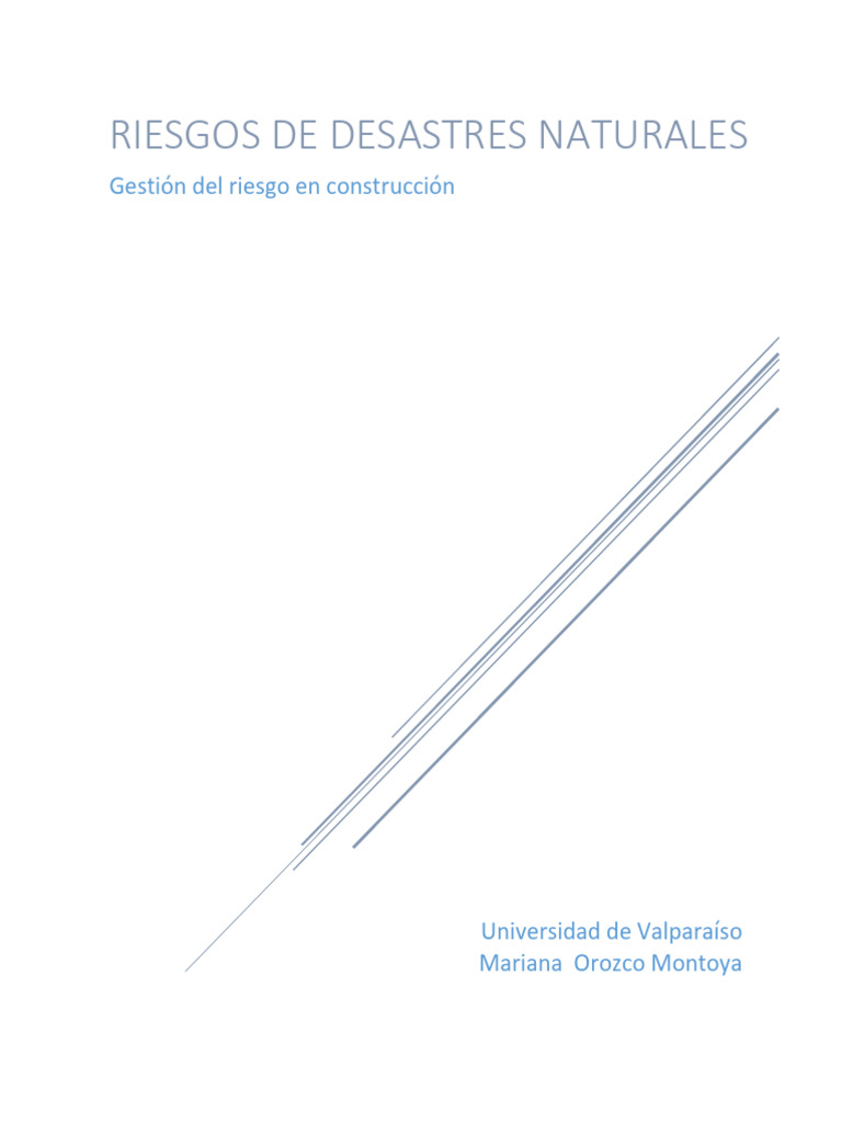 Gestión de Riesgos de Desastres en Chile | PDF | Tsunami | Desastres ...