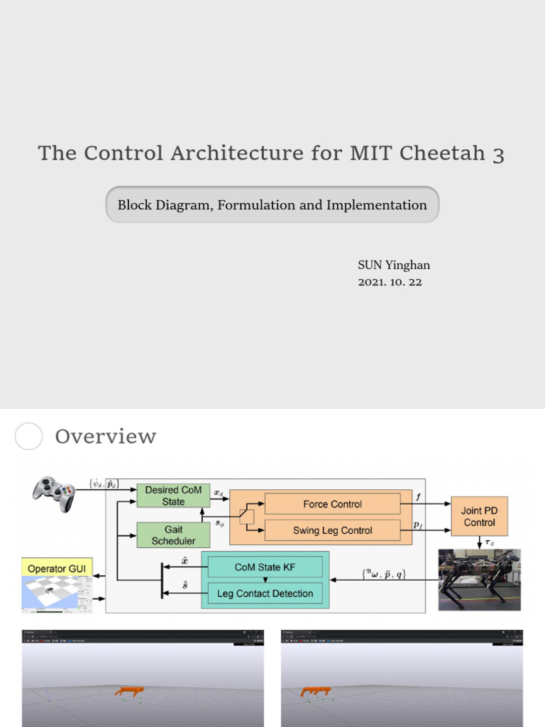 Control Architecture for MIT Cheetah 3 | PDF | Applied Mathematics ...
