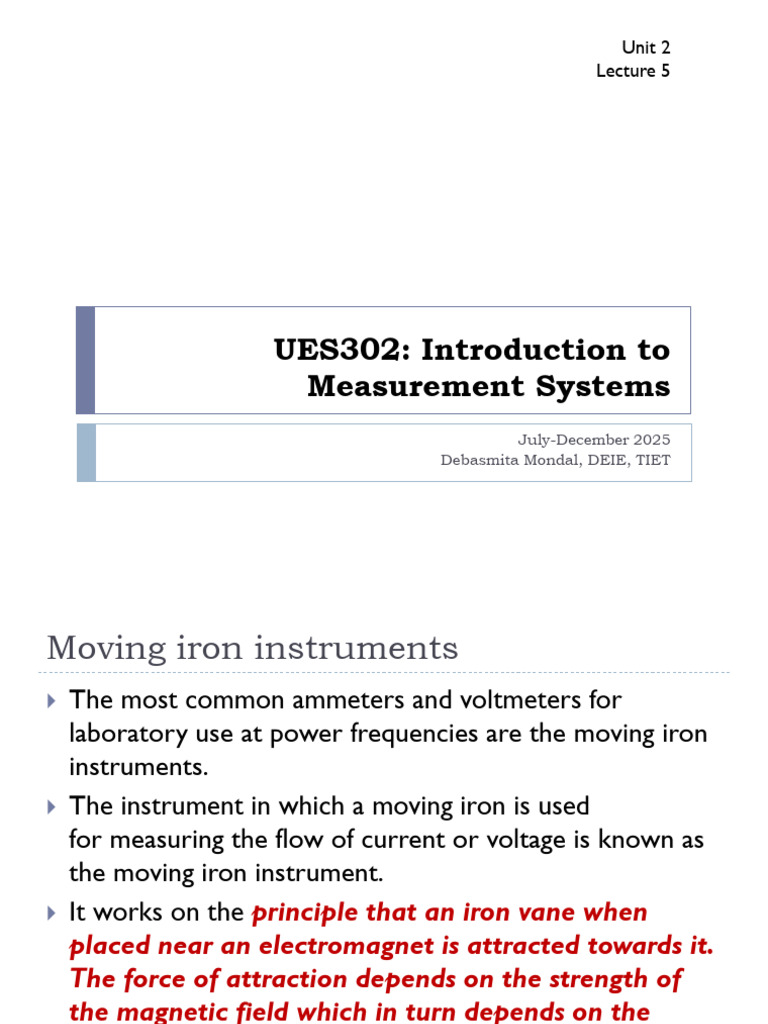 Moving Iron Instruments Explained | PDF | Inductor | Inductance
