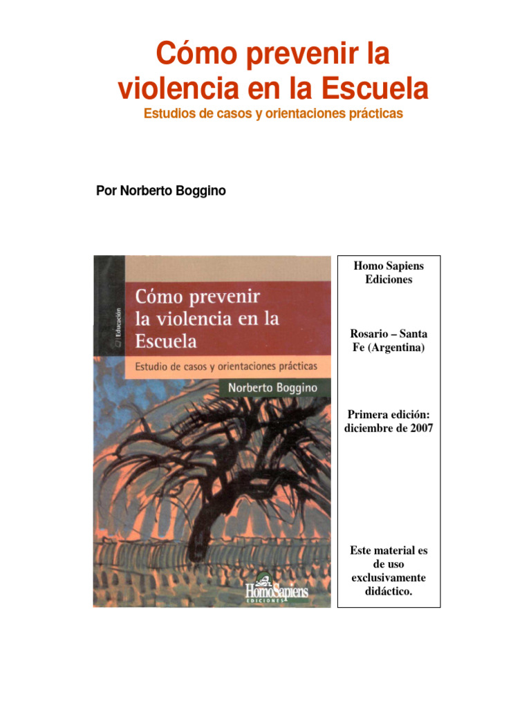 Como Prevenir La Violencia en La Escuela | PDF | Violencia | Institución