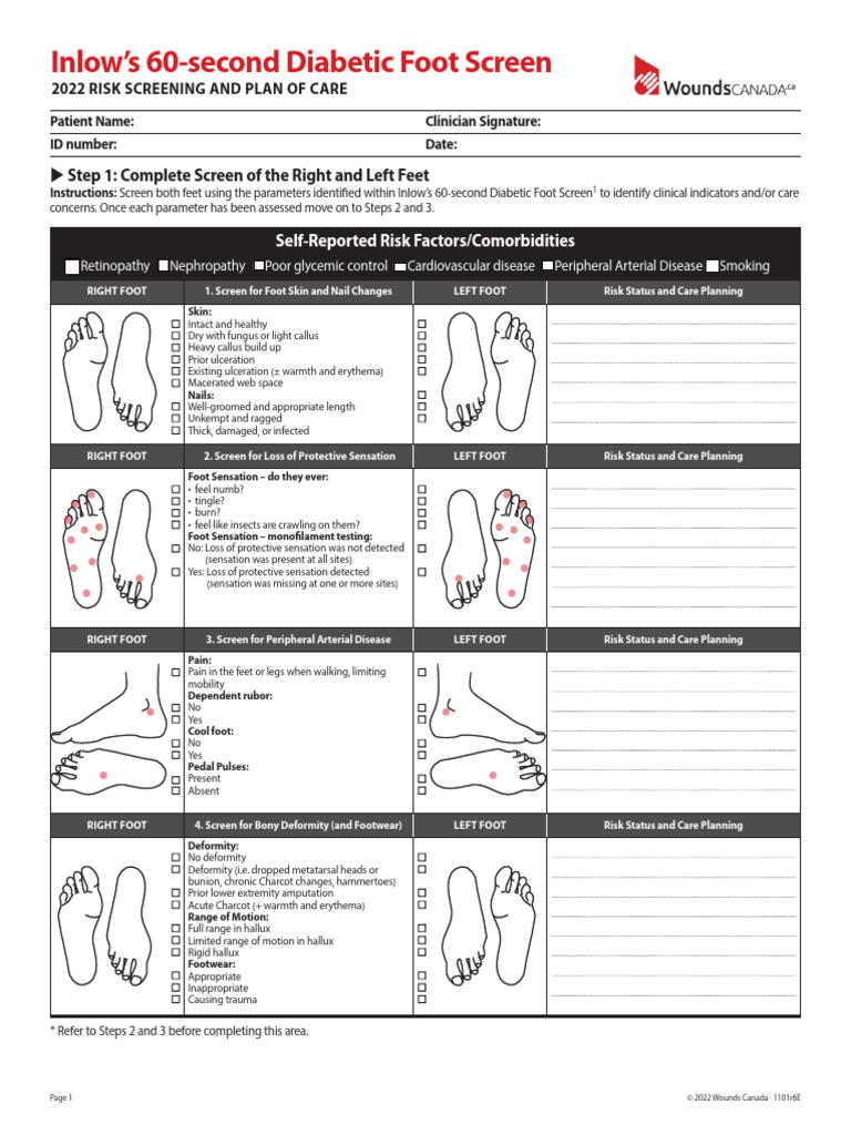 Inlow's 60-Second Diabetic Foot Screen | PDF | Amputation | Medical ...