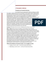 AEA/CDC Summer Evaluation Institute: Practical Sampling (Sage, 1990) That Should Be Answered Prior To Sample Design, As