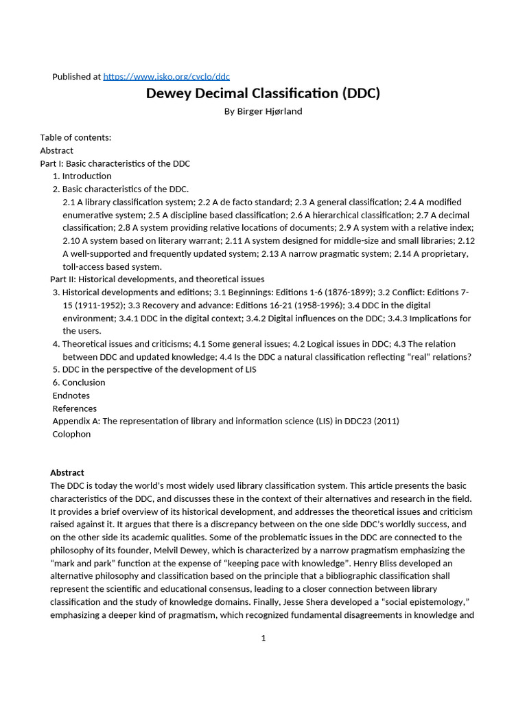 Understanding Dewey Decimal Classification | PDF | Bibliography | Knowledge