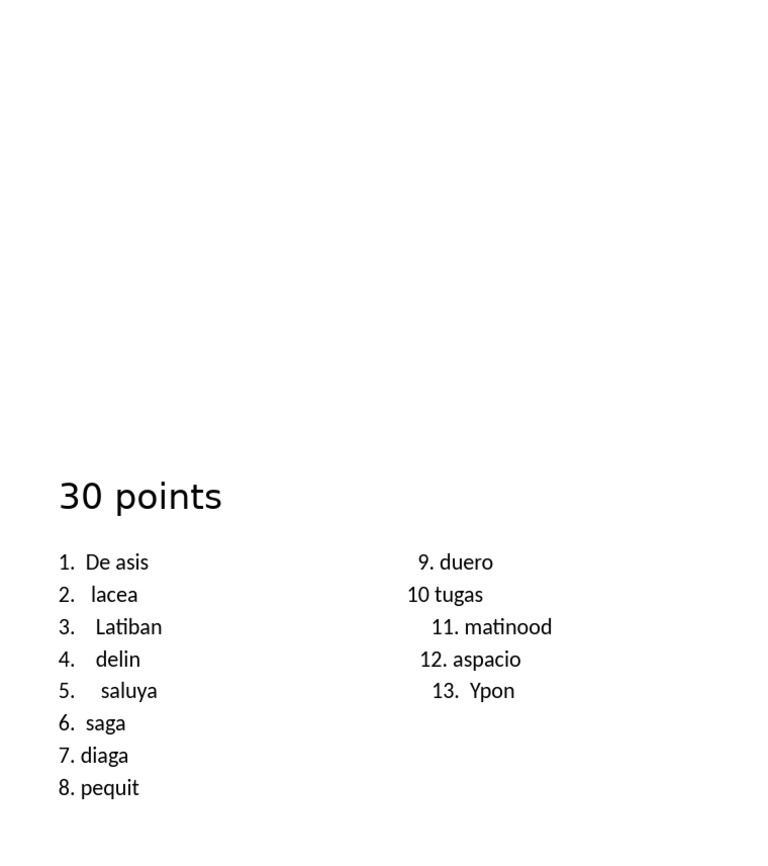 30 Points | PDF