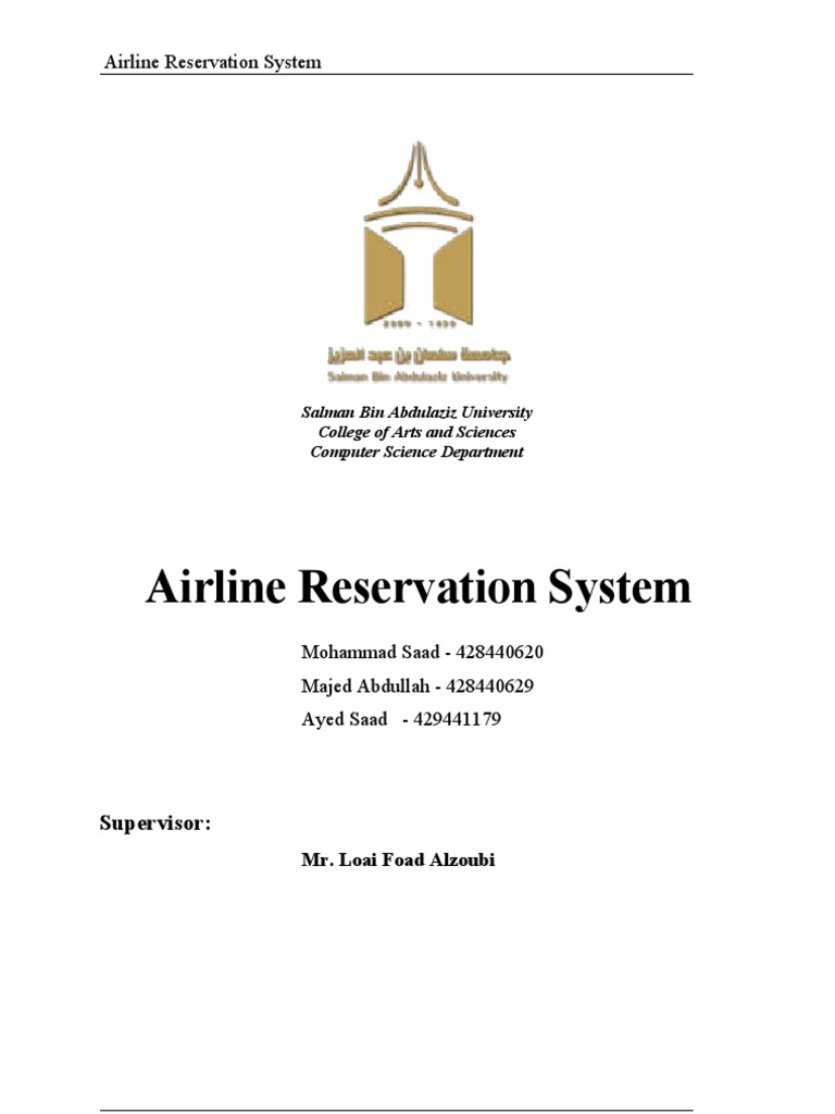 Airline Reservation System Overview | PDF | Computing | Software