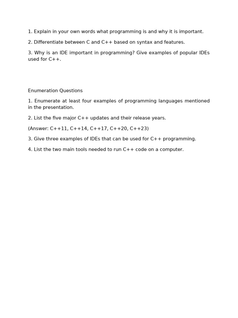 Programming Basics and C++ Insights | PDF