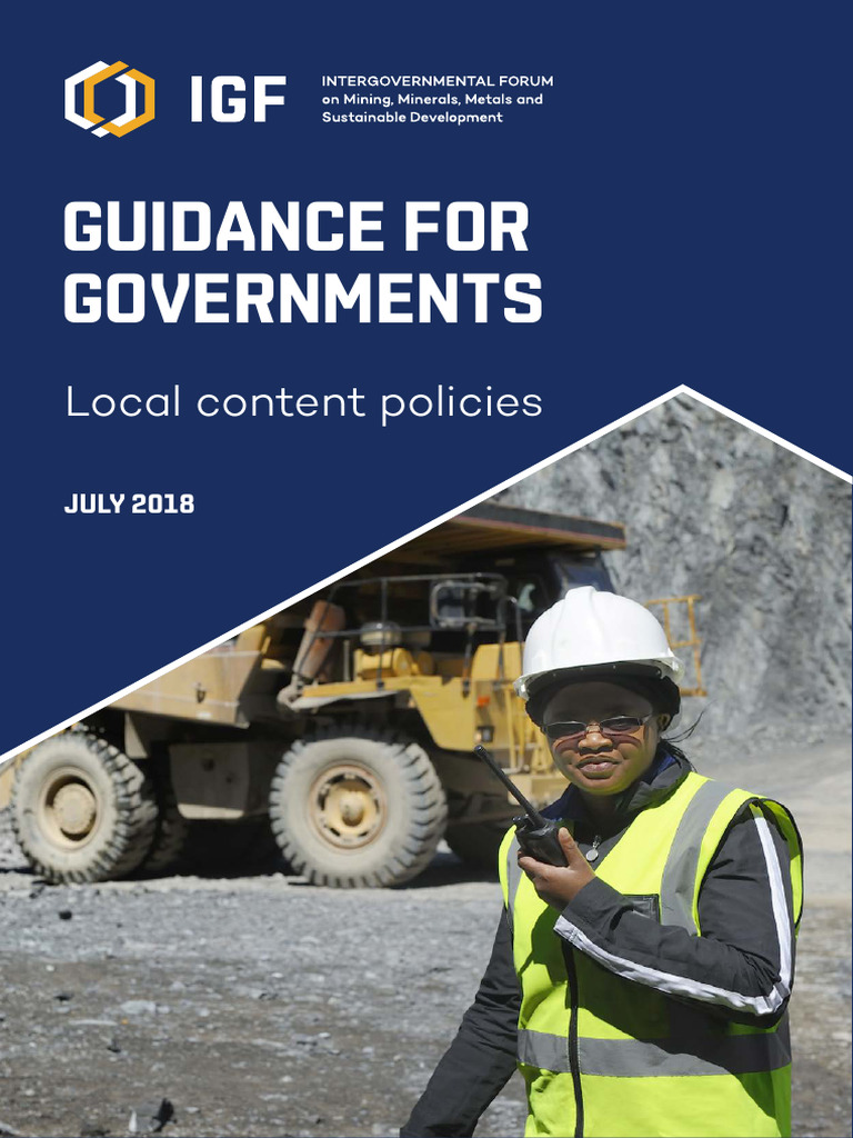 Local Content Policies Guidance for Governments | PDF | Policy | Employment