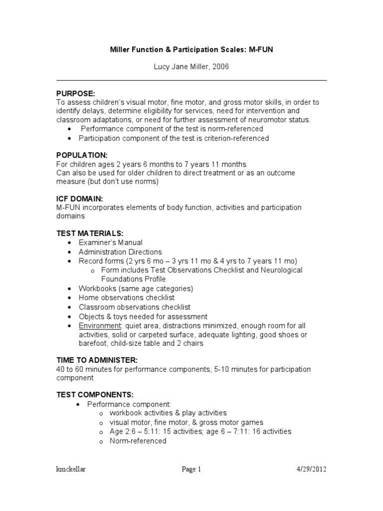 M-FUN Assessment Review | PDF | Validity (Statistics) | Correlation And ...