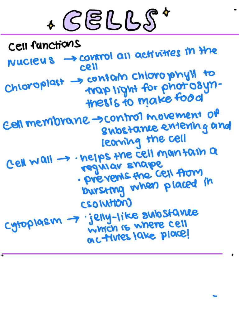 Cells Notes | PDF