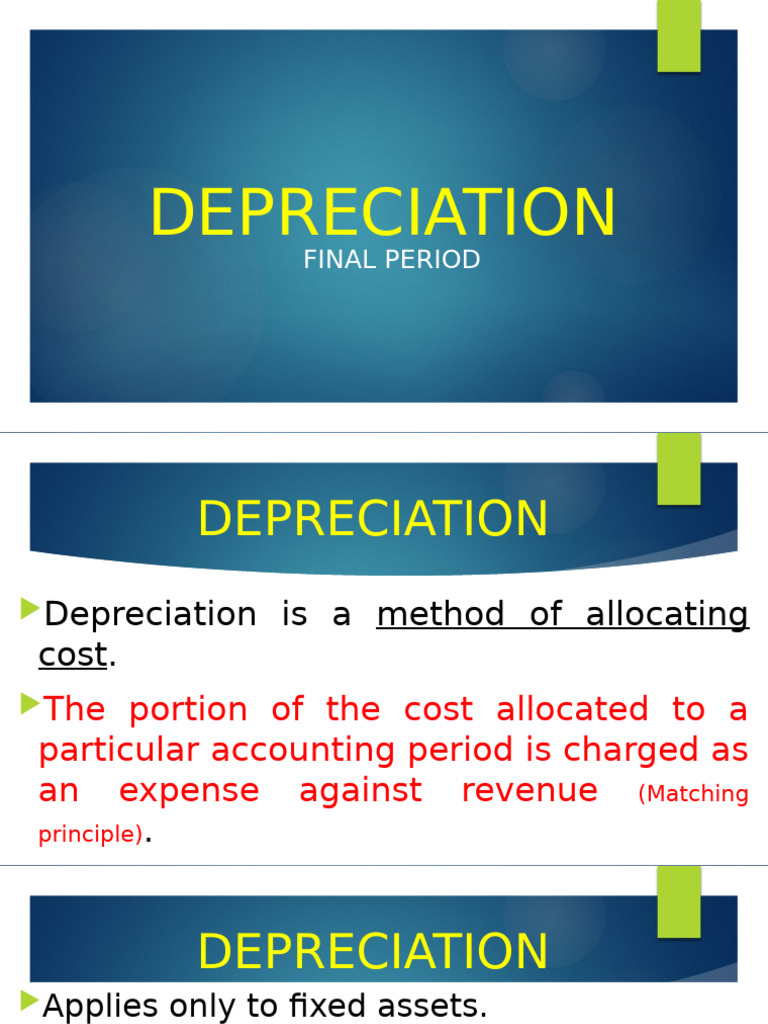 Understanding Depreciation Methods | PDF | Depreciation | Book Value