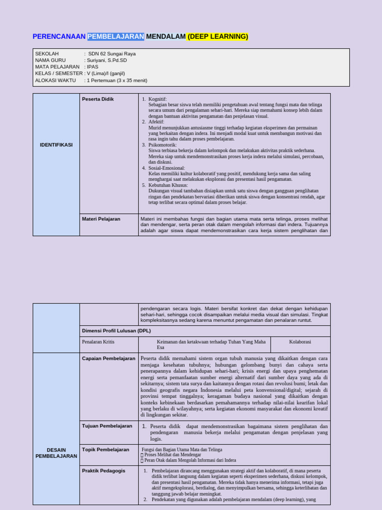 Contoh RPP | PDF