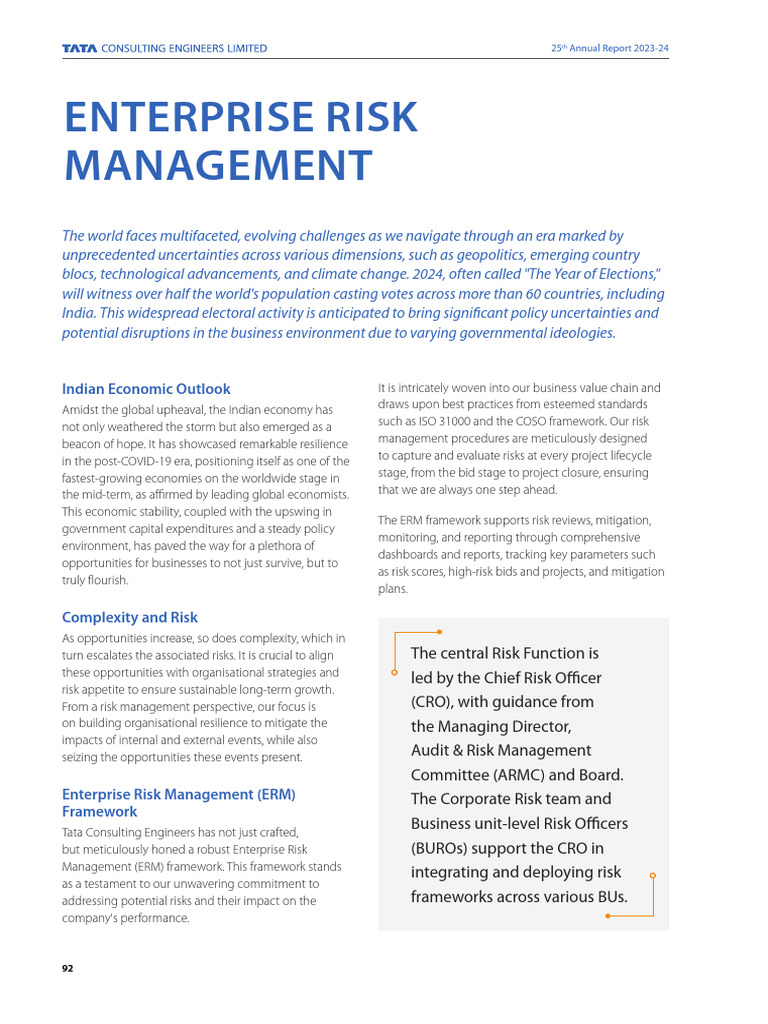 Enterprise Risk Management Insights | PDF | Risk Management | Risk