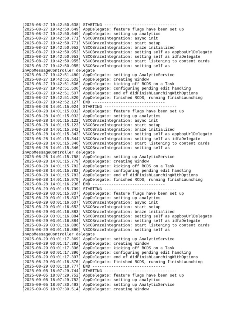 AppDelegate Initialization Logs | PDF | System Software | Software