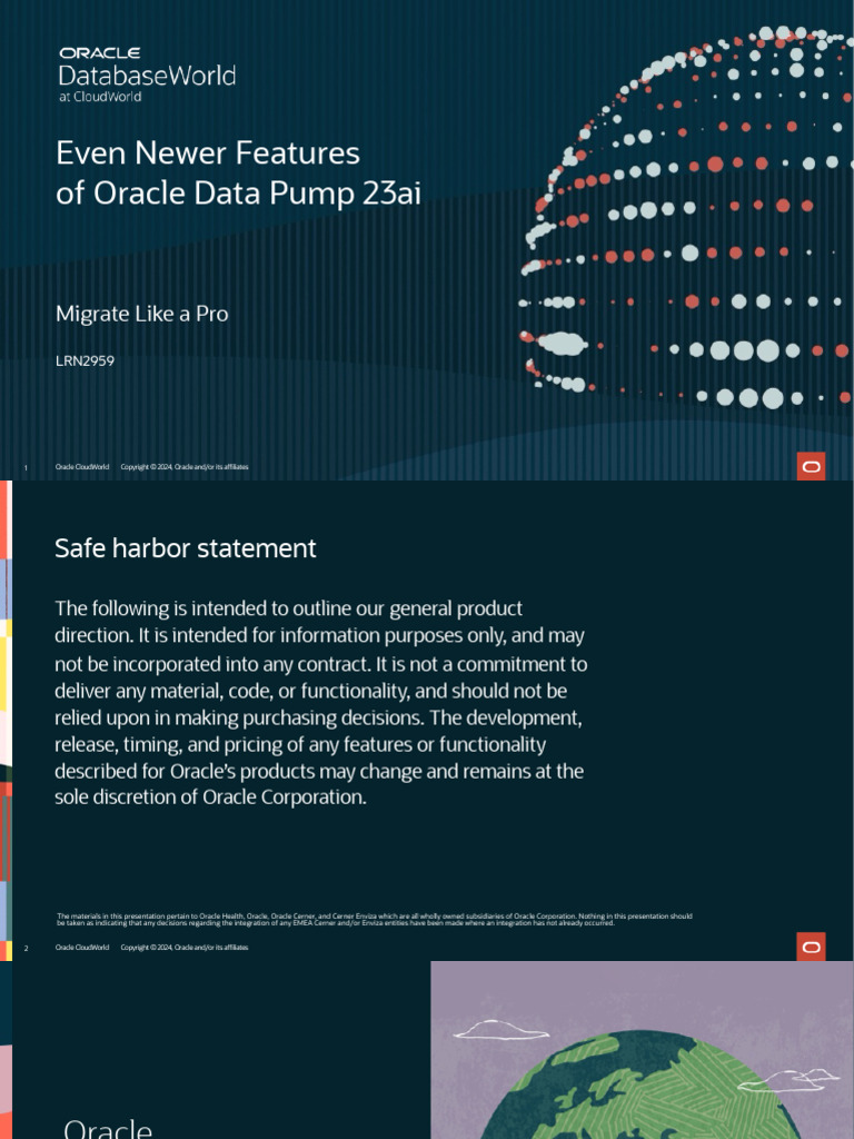 Enhancements in Oracle Data Pump 23ai | PDF | Table (Database) | Databases