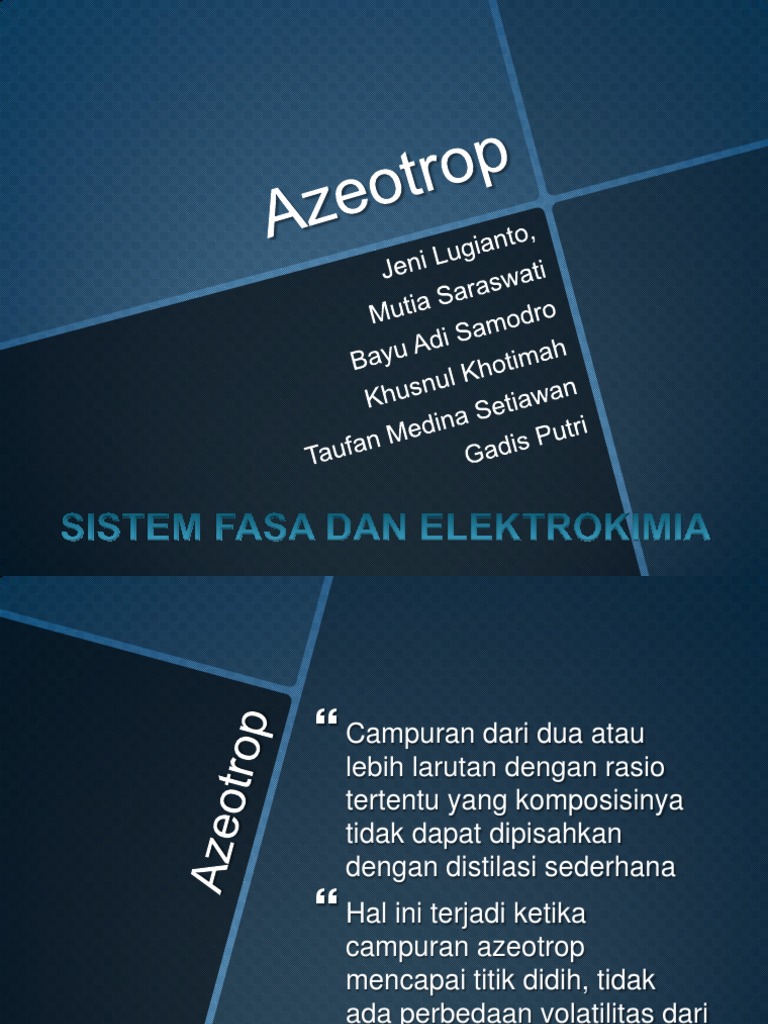 Pemisahan Campuran Azeotrop | PDF