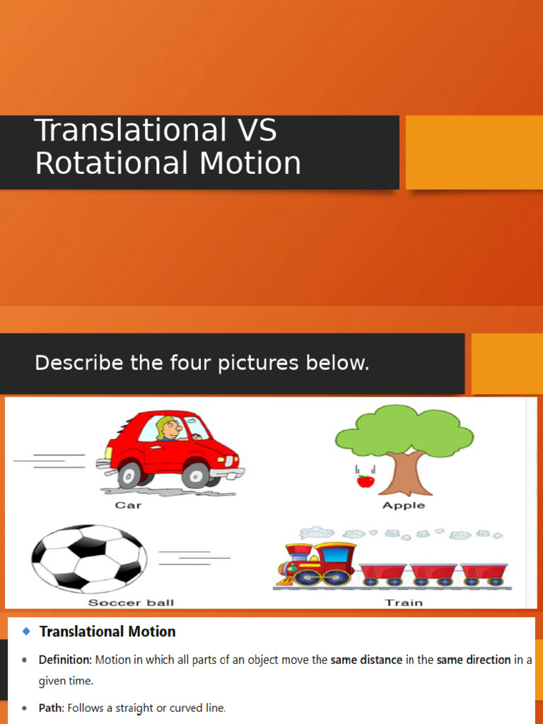 Translational vs Rotational Motion Examples | PDF