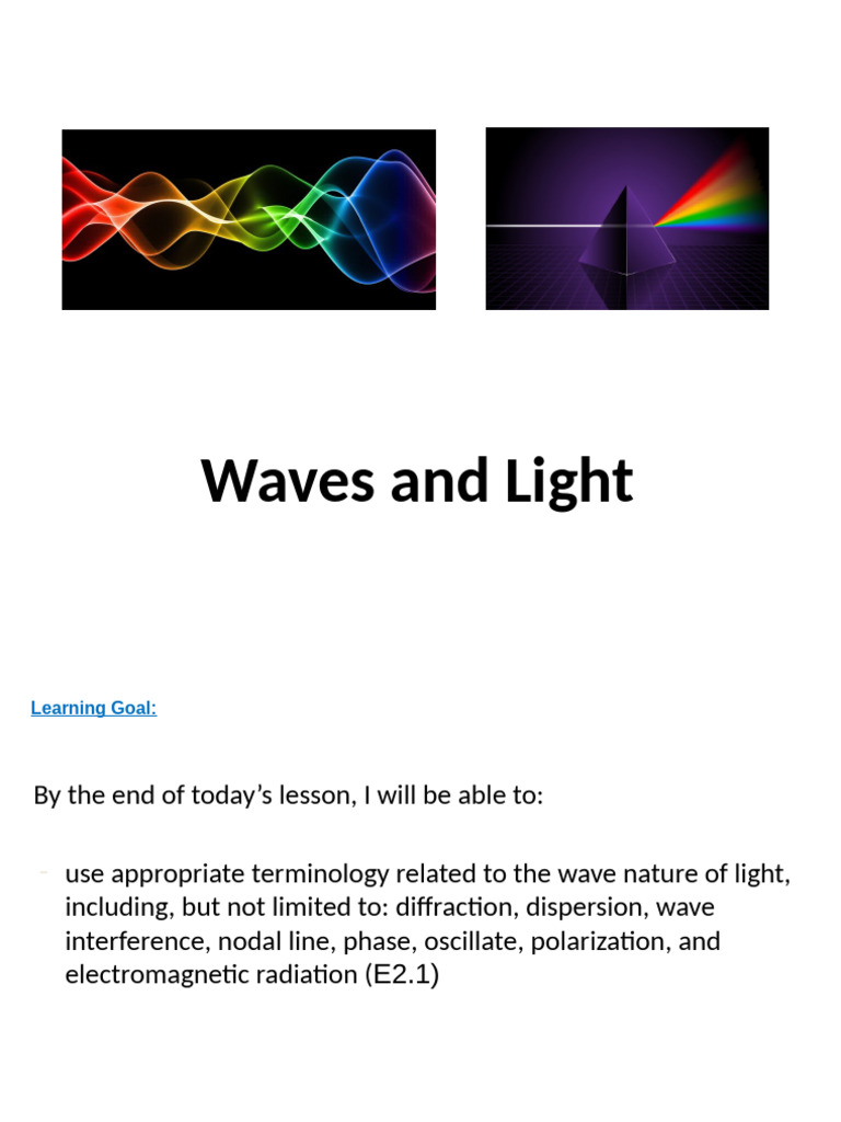 01 Properties of Waves and Light | PDF | Waves | Light